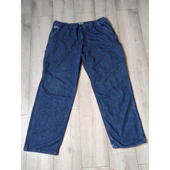 Tyndale FR Jeans Mens 40x34 Fire Resistant Medium Wash Blue Denim Carpenter 2112 - Picture 1 of 16
